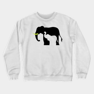 Black and White Elephants Crewneck Sweatshirt